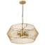 Luminaires suspendus surdimensionnés en forme de cage unique à 4 lumières 22,24 pouces Dastina