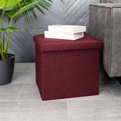 Ewaoluwa 38cm Wide Square Solid Colour Ottoman with Storage