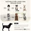 Grand lit en mousse pour chien, confortable avec housse lavable et pieds en bois gris