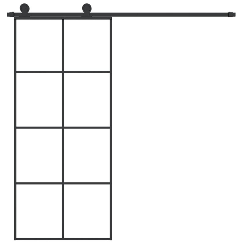 Amber-Rae Glass Sliding Doors, 205cm H x 90cm W