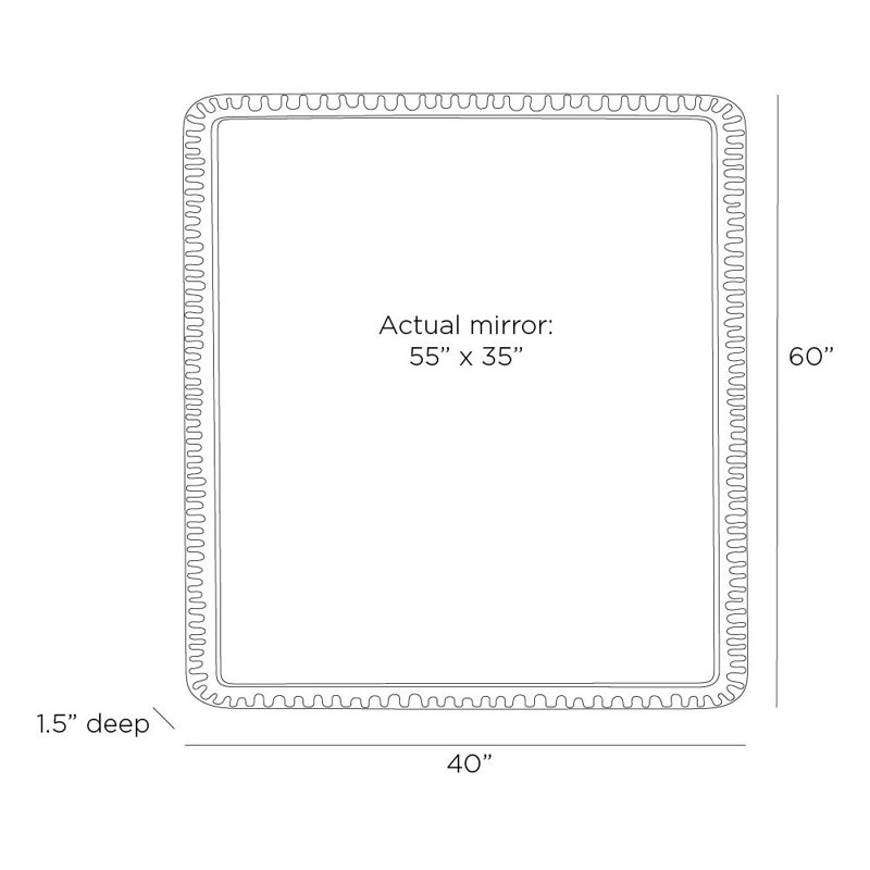 Gregory Rectangle Solid Wood Mirror