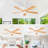 Hot Sales 52 Inch Modern Ceiling Fan With Lights - 3-Color Dimmable LED, 5 Solid Wood Blades, Remote Control, Reversible DC Motor-119971369-119971370