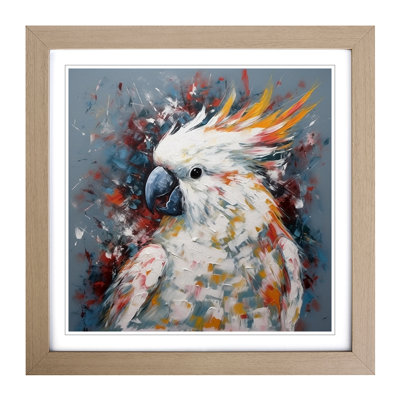 Cockatoo Abstract Expressionism No.1 - Framed Print
