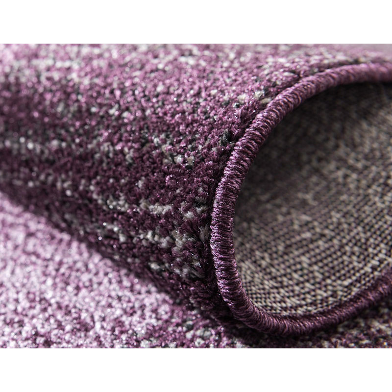 Tapis mauve à motif géométrique Desdemona, Rectangle 3 pi 3 po x 5 pi 3 po