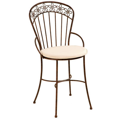 Chaise de patio avec coussin en ruban cascade