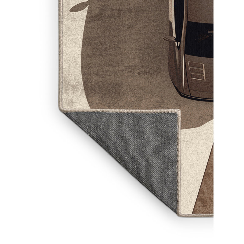 Tapis moelleux moelleux pour voiture de police Eddleman, 5 x 8