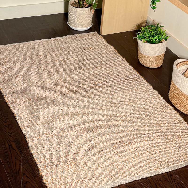Tapis en jute Aleksei, Rectangle 4pi x 6 pi, Beige