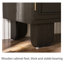 Buffet 53,54 "en bois massif standard noir