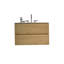 Meuble-lavabo mural en chêne naturel de 30 po avec lavabo en céramique avec trois trous de robinet, grand meuble-lavabo flottant de rangement pour salle de bain moderne, pré-assemblé-151943131-151943109