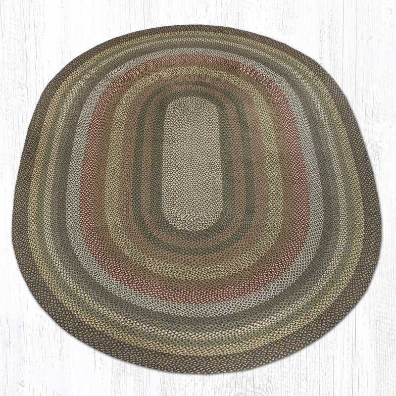  Tapis ovale en jute naturelle - sapin et tapis tressé ivoire - décor maison de campagne durable, Ovale 8 pi x 11 pi