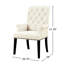 Fauteuil rembourré en tissu, beige, chaise de salle à manger rembourrée, chaise de salle à manger, chaise de cuisine