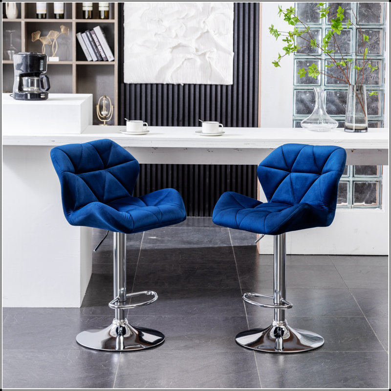 Tabouret de bar Breni Velvet Diamond