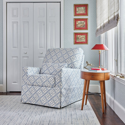 Crawford Upholstered Swivel Glider