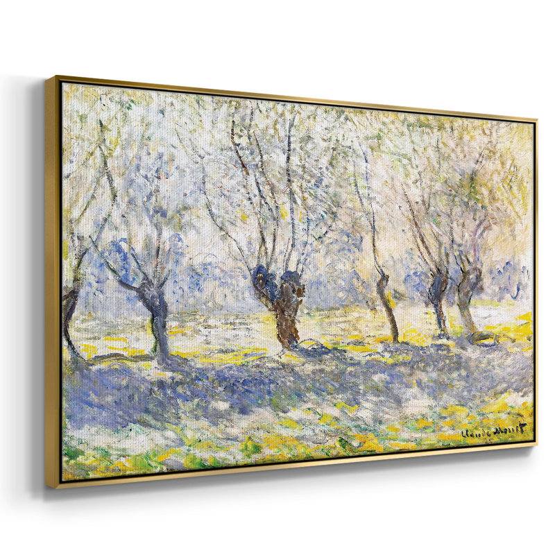 Willows, Giverny, 1886, reproduction d'art sur toile, H 27 po x l 41 po x P 2 po, Or