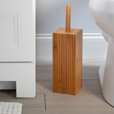Bath Bliss Plastic Toilet Brush And Holder