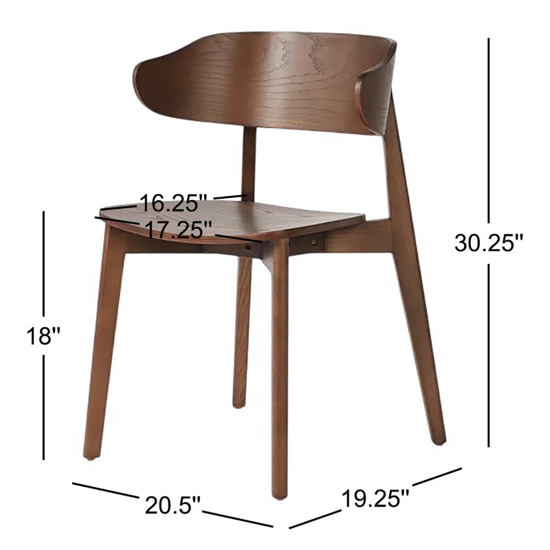 Franco Solid Wood Side Chair, Umber Ash
