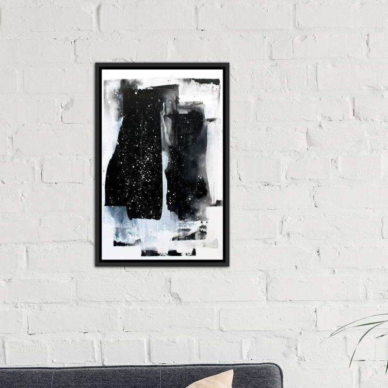 « it is minuit » par kent youngstrom-reproduction d’art, H 26 po x l 18 po x 1,5 po, Toile avec cadre noir
