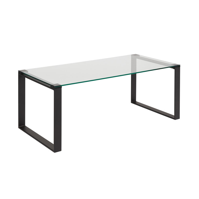 Table basse Mihran, H 16 po x l 42 po x P 24 po, Noir, noir, noir, noir