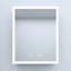 24 po Armoire à pharmacie rectangulaire en aluminium argenté encastré / à fixation en surface avec charnières silencieuses l 10 po x H 30 po, avec luminosité de 10% à 100%, fonction brouillard, tablettes réglables en verre trempé intégrées