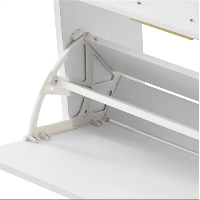 Shoe Cabinet with 3 Flip Drawers, Shoe Storage Cabinet for Entryway, Free Standing Shoe Storage Organizer with Side Hooks for Heels, Boots, Slippers in Hallway, Living Room