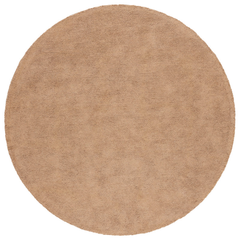 Tapis en coton jute touffeté à la main Merleen, Rond 6 pi