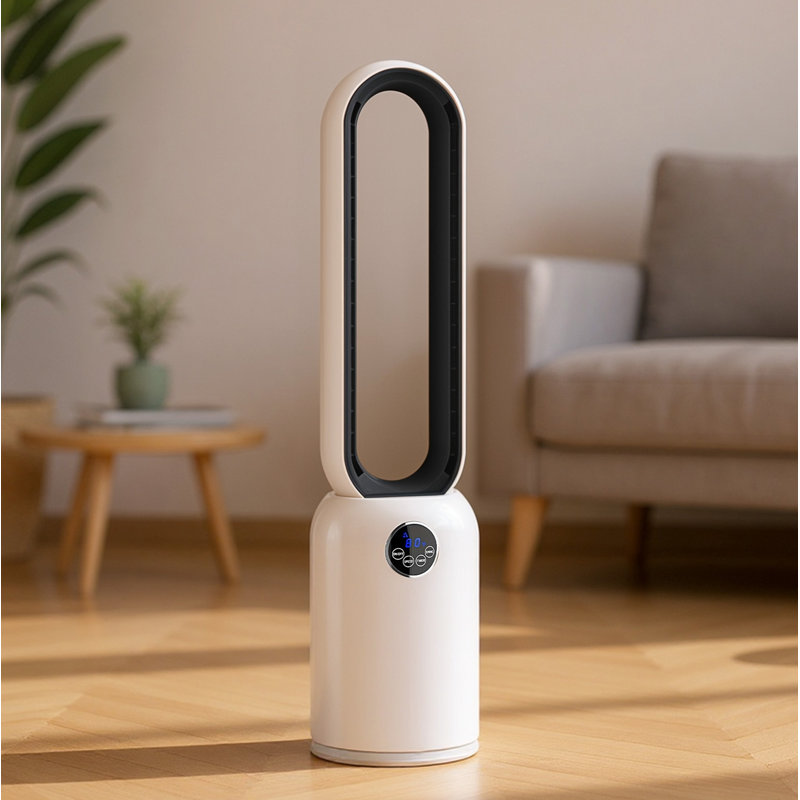 35" Bladeless Tower Fan For Bedroom, 26ft/s Airflow, 24 Speeds, 90° Oscillation, Standing Fans With Remote Control, 12h Timer, Portable Bladeless Cooling Fan For Home Office