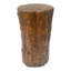 Table d'appoint rustique Ulman MGO en forme de souche d'arbre avec texture d'écorce, design ajouré pour une utilisation intérieure et extérieure