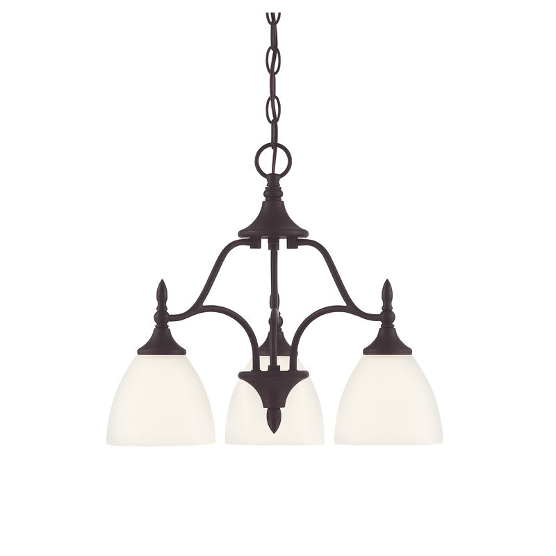 Lustre classique à 3 lumières Sennott, Bronze anglais