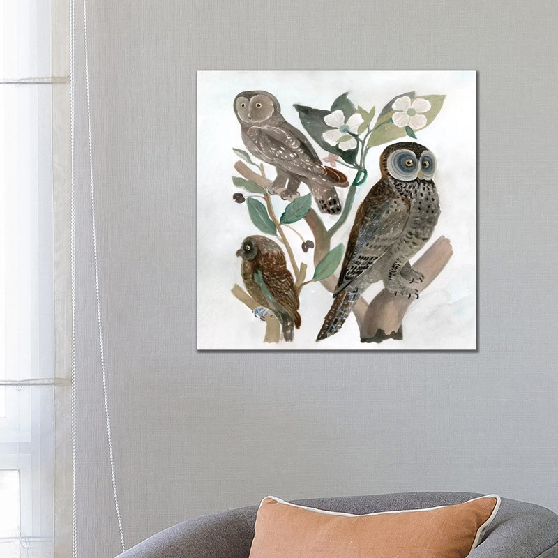 Traditional Owls II by Stellar Design Studio - Wrapped Canvas Gallery-Wrapped Canvas Giclée