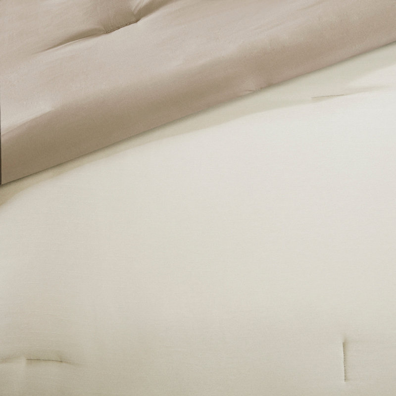 7 Piece Comforter Set Taupe/Brown