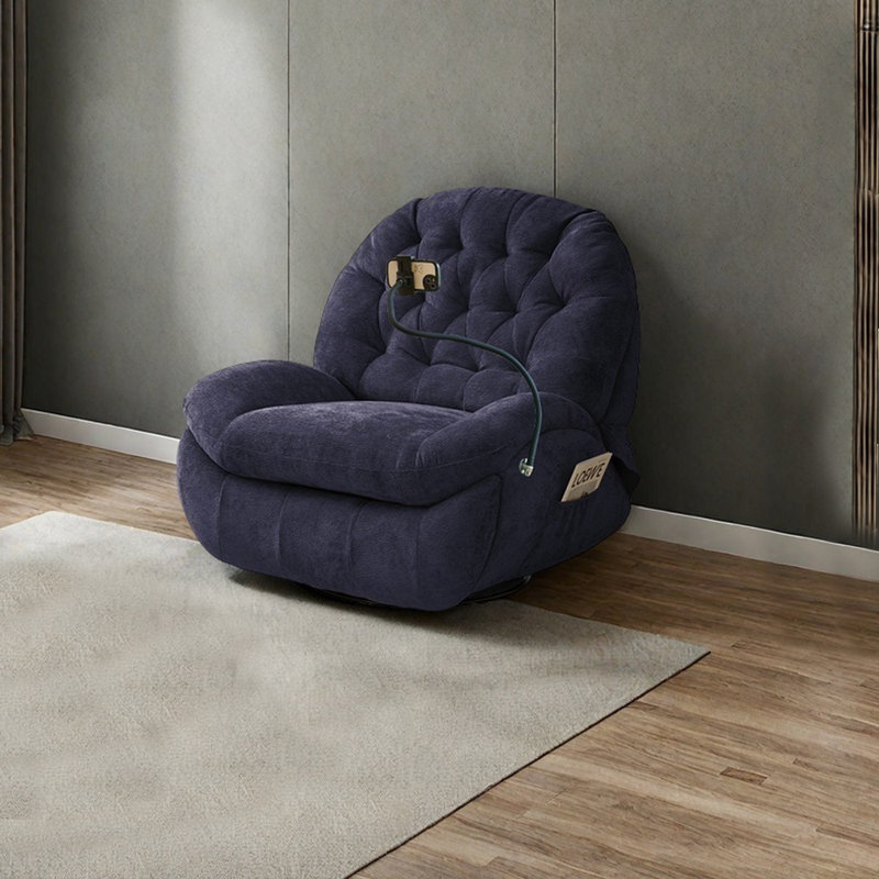 Zanesville, Mauve / chenille bleu foncé