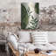 «Green Abstract Leaves No 2» par Andreas Magnusson, art mural en métal, 24 po x 36 po
