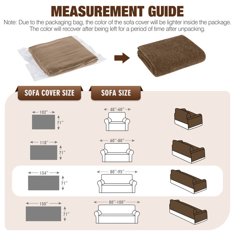 Wald Soft Sofa Cover,Washable Sectional Slipcover,Durable Sofa Blanket Couch Cover,Pet Friendly Bed Cover