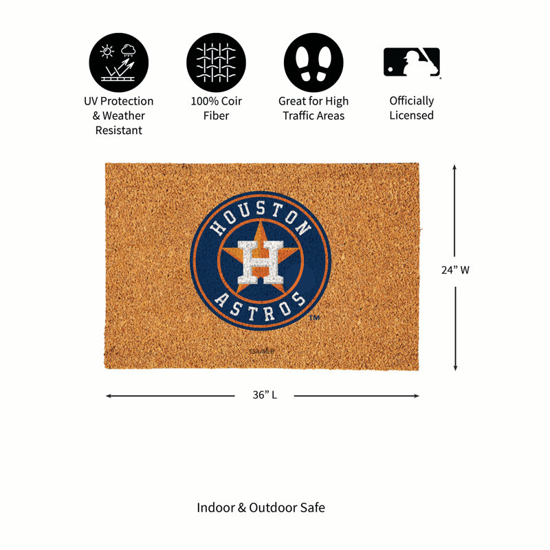 Grand tapis couleur coco Houston Astros, 36 po x 24 po