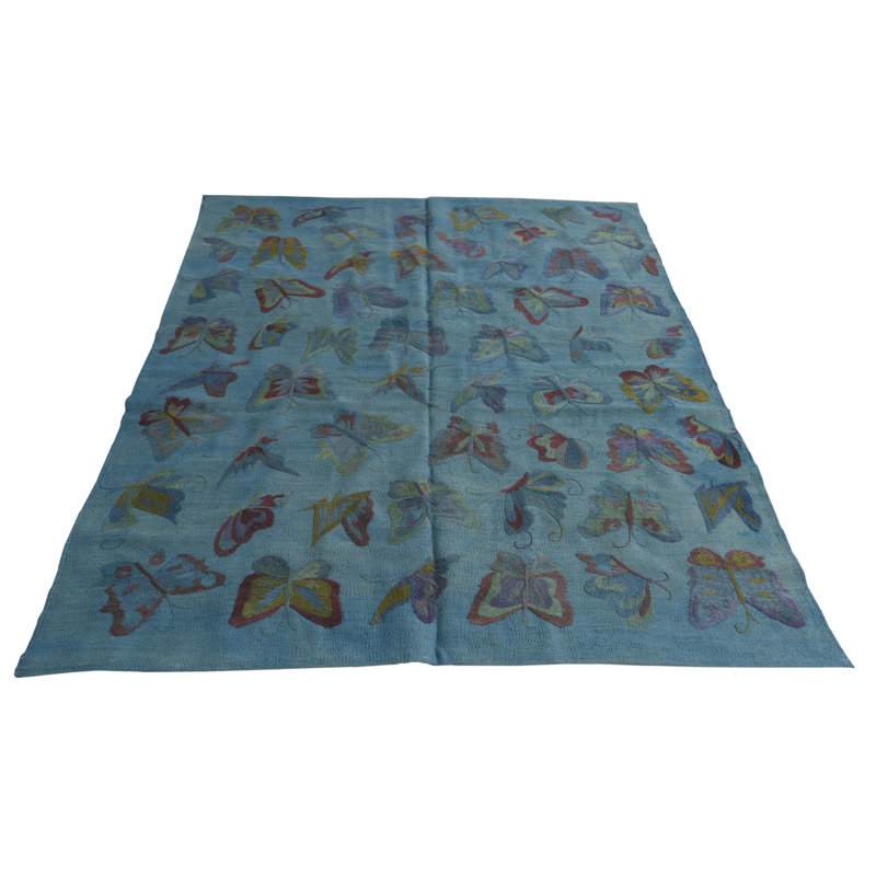 Tapis bleu Parrish 4 x 6