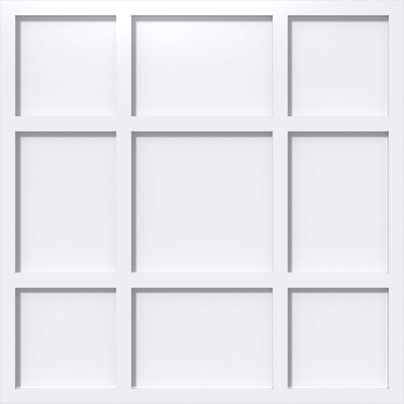 Médaillon de plafond contemporain Rubik, H 14 po x l 14 po x P 1 po