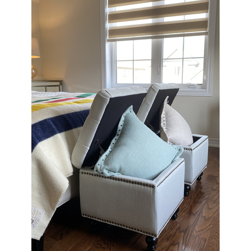 Repose-pieds SEAT4U Beckmann, Mélange de polyester blanc givré