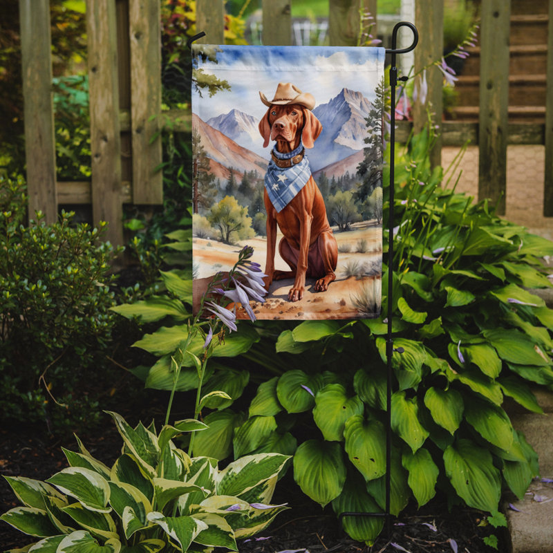 Drapeau Cowboy Welcome Garden, Braque hongrois à poil court