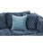 Modular Sectional Sofa 135.4" Compression Sofa Couch Cozy Sectional Couch with Two Movable Ottomans for Living Room, Blue-192419189