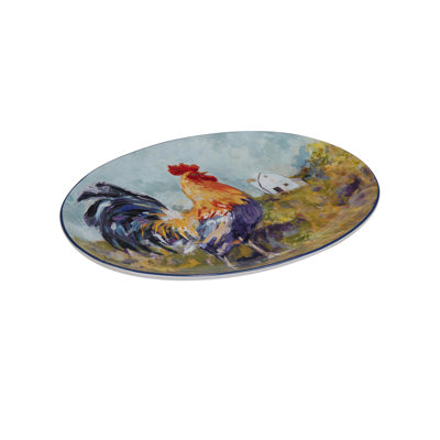 Plateau ovale certifié International Rooster Meadow