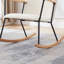 Chaise berçante, chaise d'appoint, chaise rembourrée avec dossier haut-939816055