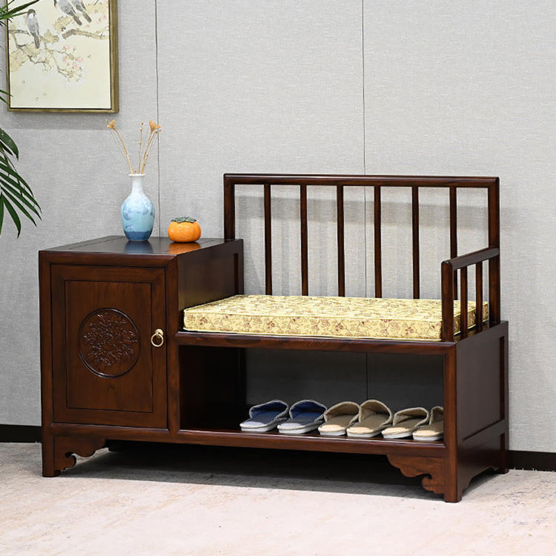 6 Pair Solid Wood Shoe Storage Bench