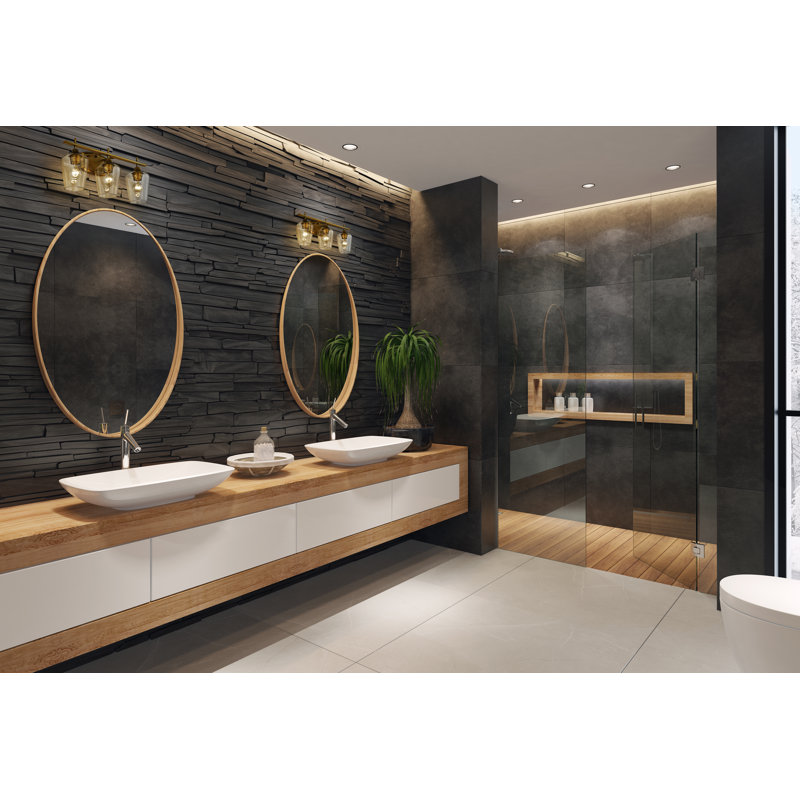 Dahlya 3 - Light Dimmable Vanity Light, Olde Brass