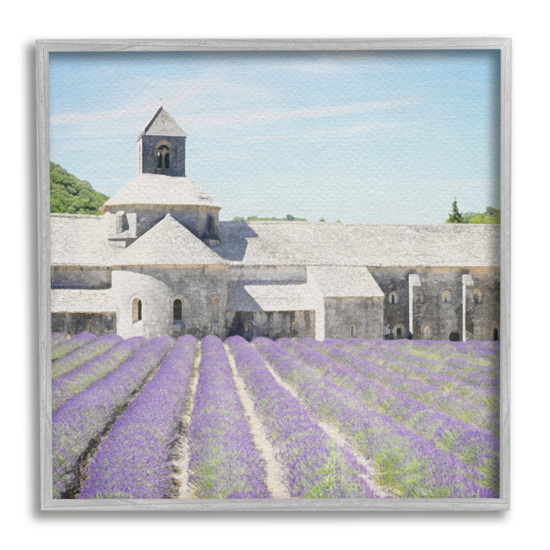 Lavande, champ de culture sur bois, impression, H 24 po x l 24 po x P 1,5 po, Estampe numérique Farmhouse