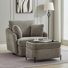 40.6'' Wide Swivel Barrel Chair and Storage Ottoman
