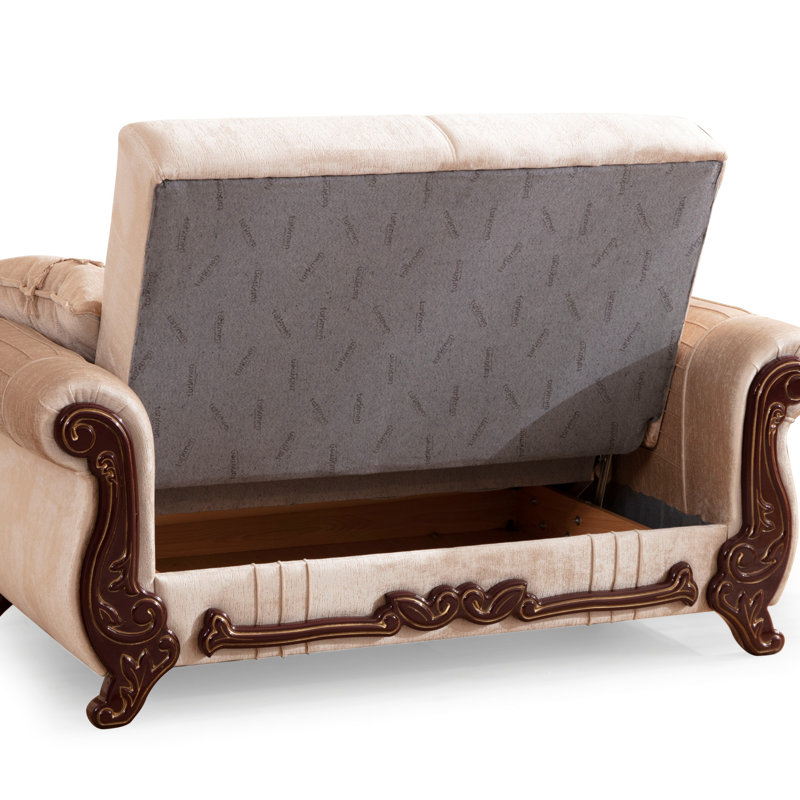 Causeuse de style traditionnel en bois d'ameublement en chenille