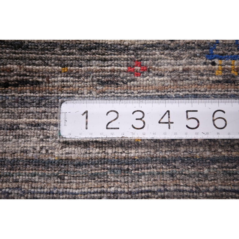 Tapis tribal rayé Gabbeh 8 x 8
