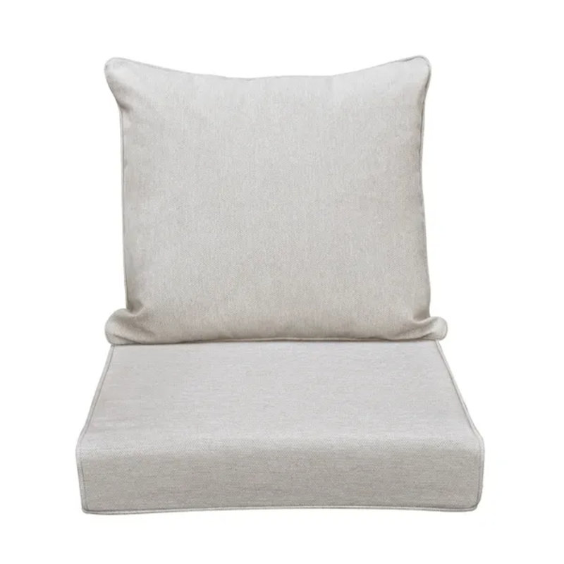 Outdoor Deep Seat Cushion Set, Waterproof Fade Resistant Patio Replacement Cushions With Removable Washable Cover – 1 Seat & 1 Back Cushion
