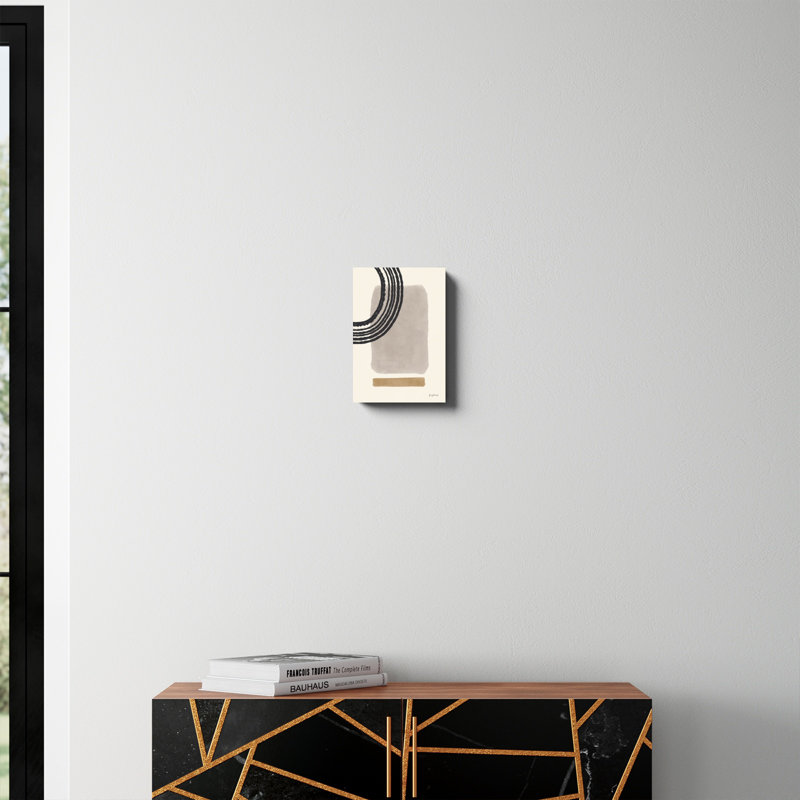 «Geo Abstract III Neutral» par Becky Thorns, reproduction sur toile, H 12 po x l 8 po, Non, Unframed