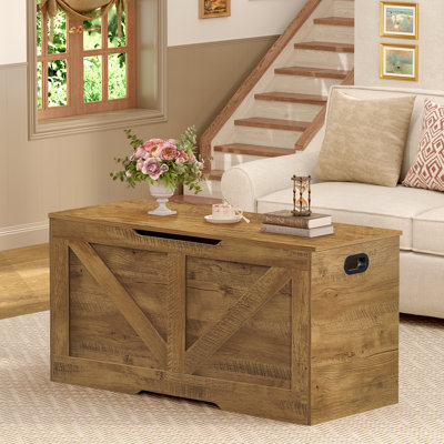 39.4” Storage Chest, Toy Box With 2 Safety Hinges, Lift Top Storage Bench With Storage, Toy Chest For Bedroom, Supports 220 Lb, For Living Room, Entryway